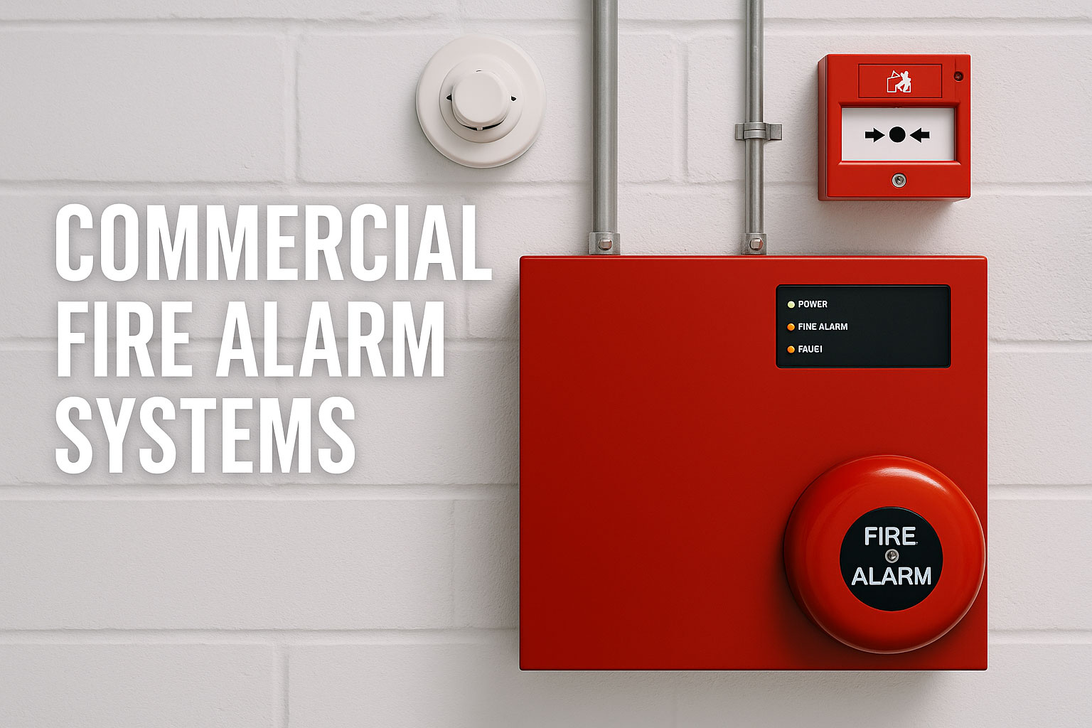 Commercial fire alarm call point and control panel